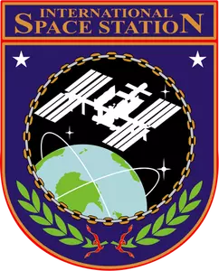 Dibujo de la insignia ISS vectorial